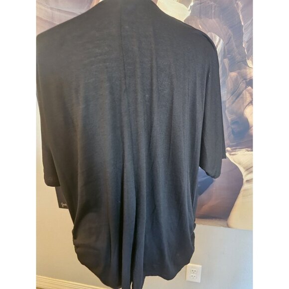 Perseption Women Black Sequined Blouse Shirt V Neck Women's 3XL - Picture 3 of 6